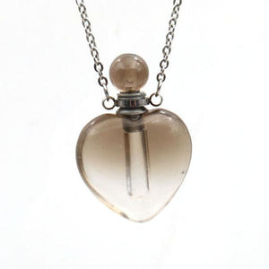 Heart-shaped Aromatherapy Essential Oil Bottle Necklace