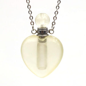 Heart-shaped Aromatherapy Essential Oil Bottle Necklace