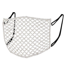 Load image into Gallery viewer, Shiny Pearl &amp; Rhinestone Face Mask Cover for Women
