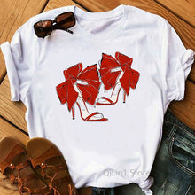 Load image into Gallery viewer, Women&#39;s Sexy Red Stilettos Printed Tee

