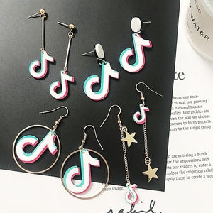 New Fashion Acrylic Music Note Drop Earrings