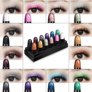 12pcs Glitter Eyeshadow/Highlighter Pen Set