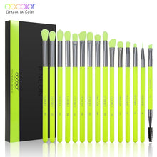 Load image into Gallery viewer, Docolor 15PCS Neon Makeup Eyeshadow Brushes Set
