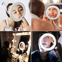 Load image into Gallery viewer, LED Mirror Makeup/ Vanity Mirror with LED Light-10X magnifier
