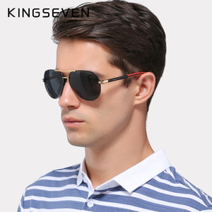 KINGSEVEN Men's Classic Aluminum Polarized Sunglasses
