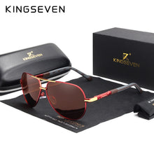 Load image into Gallery viewer, KINGSEVEN Men&#39;s Classic Aluminum Polarized Sunglasses
