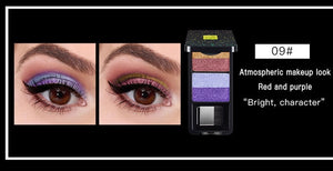 Custom 4 Color Glitter Shimmer Eyeshadow Palette